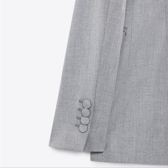 Zara 2 piece Set Button Double Breasted Blazer & Slim Hem Cigarette Pants - Picture 15 of 16